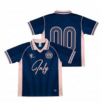 Camiseta de Fútbol Personalizada con Diseño de Franjas, Ropa Deportiva Transpirable de Poliéster, Sublimación Deportiva de Moda, Camiseta de Fútbol Vintage, Polo de Fútbol
