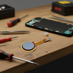 Cable flexible con sensor de huellas dactilares para Oppo A53s, repuesto negro - Product Image 3