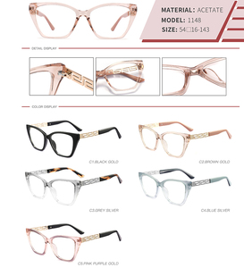 Montature per Occhiali da Vista Stile Cat Eye, Multicolore, Ultra-leggere, per Miopia, Modello LE1148 - Product Image 3
