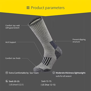 OEM Custom Wool <b>Socks</b> Merino Wool Winter Thick Cushioned Warm Thermal Men Women Outdoor Hiking Crew <b>Socks</b> - Product Image 5