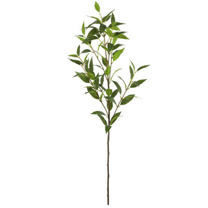 Décorations de Plantes Artificielles Feuille de Peuplier Rouge à Branche Unique, Vente en Gros de Verdure Artificielle pour la Décoration Intérieure - Product Image 1