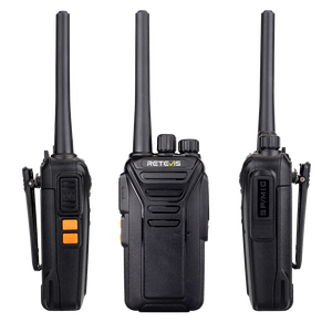 Radio professionnelle Retevis RT27 sans licence FRS ou PMR446, design compact, charge USB, interférences réduites. - Product Image 4