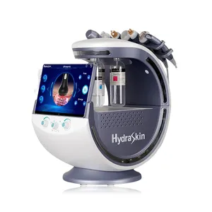ماكينة ذكية للوجه زرقاء مثلجة من Hydraskin ماكينة ذكية لتقشير جلد الجلد ومزودة بنفاثات الأكسجين ماكينة التقشير الدقيق