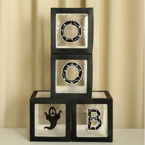 Decorazioni per Feste di Halloween: Palloncini Quadrati, Ornamenti Creativi, Fantasmi, Pipistrelli, Scatole 3D a Forma di Testa di Zucca - Product Image 5