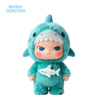 Peluche requin personnalisée mignonne en vinyle, peluche requin en coton, animaux en peluche, poupée en peluche personnalisée, poupées d'anime pour la décoration de la chambre des enfants