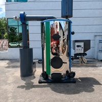 Générateur de vapeur à combustible solide vertical de 600 kg à haute efficacité, alimentation automatique, faible consommation de carburant, pour le traitement de la noix de coco