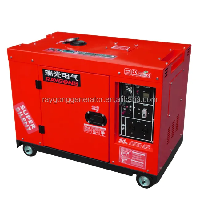 उच्च दक्षता 8 10 12kva स्लाइएंट सिग्नल फेज पोर्टेबल जनरेटर डीजल बिक्री के लिए छोटे मोबाइल जनरेटर डीजल