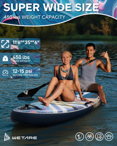 Planche de <span class=keywords><strong>paddle</strong></span> <span class=keywords><strong>gonflable</strong></span> extra large 11'6'' personnalisée en gros, ultra stable (ISUP) pour la famille, le yoga, la pêche, capacité 450 lb - Product Image 2