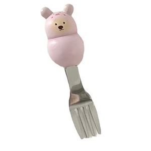 Juego de cuchara y tenedor con forma de oso para niños, vajilla de acero inoxidable de calidad alimentaria con diseño de dibujos animados - Product Image 4