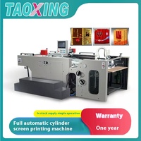 Máquina de serigrafía rotativa UV completamente automática Taoxing, Motor de núcleo de nueva condición, serigrafía recíproca UV parcial