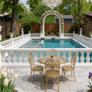 Piscina rectangular prefabricada de fibra de vidrio de primera calidad, personalizada con ODM, gran contenedor para nadar en el jardín - Product Image 3