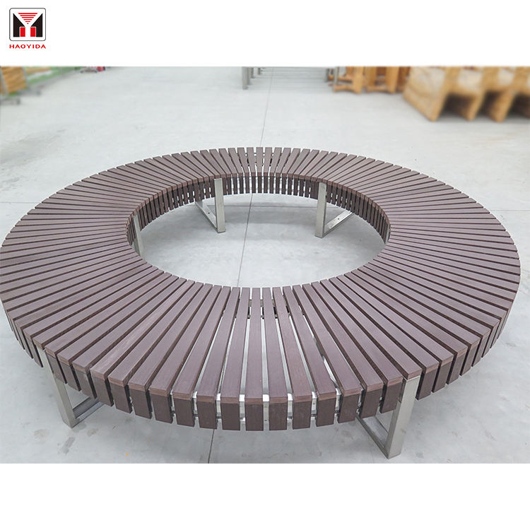 Ada Design Examples Circular Tree Surround Bench Steel Wood Modern Seating Irregular Curved ...