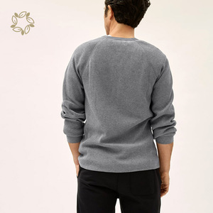 100% Organic Cotton Waffle Tee Shirt Waffle Knit <strong>Henley</strong> for <strong>Men</strong> <strong>Henley</strong> Shirt Sustainable Long Sleeve Waffle <strong>Henley</strong> <strong>Top</strong> - Product Image 3
