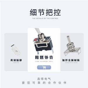 Interruptores de Palanca CNTD Changde C511A C5R12A C5R22B, Auto-Reiniciables y Auto-Bloqueantes, Corriente Máxima de 15A, Tipo SPST de Plástico y Metal - Product Image 4