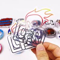 Autocollant en vinyle PVC mat découpé sur mesure, résistant aux UV, imperméable, anti-fissures, auto-adhésif, durable, impression de logo, autocollants personnalisés