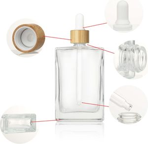 Matte Black 30ml 50ml 100ml clear Essential Oil Flat Empty Glass <b>Dropper</b> <b>Bottles</b> Frosted Flat Liquid Glass <b>Bottle</b> for Cosmetic - Product Image 3