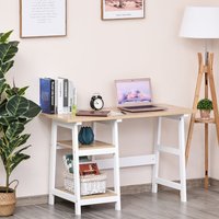 Bureau d'étude en bois massif pour jeunes filles, bureau d'ordinateur moderne avec étagères pour salon