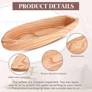 Wooden Serving <b>Tray</b> Solid Wood Multifunctional For Fruit Dessert Sushi Party <b>Snacks</b> Cake Aromatherapy Residential Use - Product Image 4