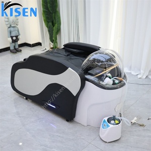 KISEN Lit de Spa Électrique Automatique de Luxe avec Thérapie par l'Eau et Chaise de Massage-Shampoing pour Salon et Barbier, Table de Massage - Product Image 2