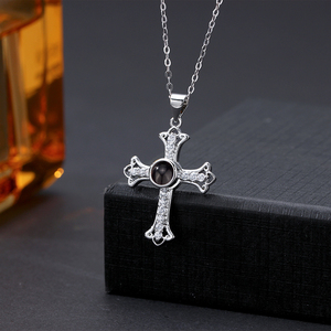 Colgante <span class=keywords><strong>de</strong></span> Cruz Chapado en Oro <span class=keywords><strong>de</strong></span> 18K para Niños con Circonia - Joyería Religiosa Católica para Fiestas, <span class=keywords><strong>Bodas</strong></span> y Regalos - Product Image 2