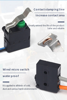 ABILKEEN 3pin IP65 Étanche Micro Commutateurs 125Vac 250Vac 15A T85 SPST Micro Commutateur