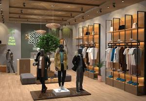 Custom Metal <b>Wall</b>-Mounted Clothing Rack | Boutique <b>Display</b> Fixtures | Factory Shop Furniture | One-Stop Clothing Store Service - Product Image 3