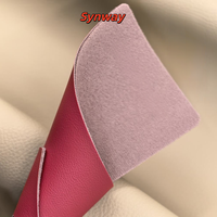 Cuir TPU texturé Napa de 1,2 mm, beige uni, tricoté, imperméable, anti-moisissure, doux et confortable pour sièges de voiture, canapés et meubles