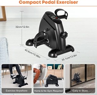 Wellshow Sport Mini ejercicio bicicleta Pedal ejercitador debajo del escritorio entrenamiento bicicleta pierna Pedal paso a paso con pantalla LCD equipo de gimnasio
