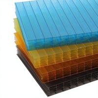 Matériau de construction résistant aux chocs et aux intempéries, plaque en polycarbonate à double paroi pour couverture de patio