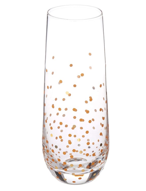 Stemless Champagne Flutes Set of 4 Party Dining Beverage Drinking Wine Glasses, Glassware Cups for Water, Liquor, Whiskey