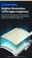 Lampe solaire LED étanche IP65 pour rue, résistante aux intempéries, en ABS durable, pour extérieur, avec panneau solaire séparé