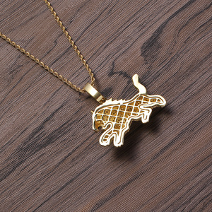 Collar de Latón con Colgante 3D de la Bestia del <span class=keywords><strong>Dios</strong></span> de la Riqueza, Joyería de Moda para Hombre, Regalo para Uso Diario o Fiestas - Product Image 5