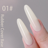 COLORMARK Gel UV Base Caoutchouc pour Nail Art, Gel Fonctionnel Élastique à Pénétration, Couche de Base Colorée en Bouteille, Non Toxique, Sans Rinçage Nécessaire