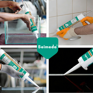 Sellador <span class=keywords><strong>de</strong></span> <span class=keywords><strong>Silicona</strong></span> Acética Transparente Blanco <span class=keywords><strong>de</strong></span> Alta Viscosidad, Impermeable y Anticorrosivo para Ventanas y Marcos <span class=keywords><strong>de</strong></span> Vidrio <span class=keywords><strong>de</strong></span> Secado Rápido - Product Image 4