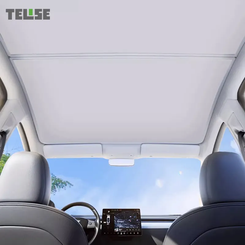 TELISE yüksek kalite araba geri çekilebilir güneş gölge panoramik elektrikli araba çatı güneşlik Tesla modeli Y için