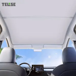 Telise Hoge Kwaliteit Auto Intrekbare Zonnescherm Panoramische Elektrische Auto Dak Zonnescherm Voor Tesla Model Y