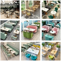 Ensemble de chaises de salle à manger en bois, canapé de restaurant, cuir PU imperméable et écologique, mobilier commercial moderne personnalisable pour hôtel
