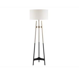 Super 8 Hotel Floor <b>Lamp</b> with USB Port Outlet Simple Brass PC Body Round Metal <b>Shade</b> DC Power Touch Switch Guestroom Lighting - Product Image 6