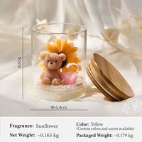 Bougie parfumée en cire de soja en forme d'ours, aromathérapie, parfum d'intérieur, marque privée en gros