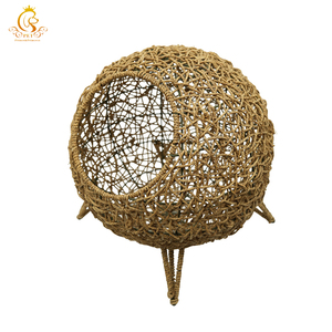 EUR VET Lit en peluche moderne pour chat Offre Spéciale rotin <span class=keywords><strong>Maison</strong></span> pour chat Animal floral Equipement vétérinaire pour le repos des chats Cadeau pour animaux de compagnie - Product Image 2