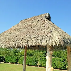 Buatan Tahan Api Tahan Uv Sintetis Thatch Coconut Palm Leaves Thatch Roof