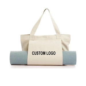 Sac de yoga réutilisable écologique personnalisé, durable, en coton, avec logo, multifonctionnel, portable, grande capacité, sac à bandoulière pour femmes - Product Image 2