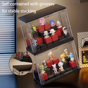 Xing bạn chống bụi trong suốt hình chữ nhật <span class=keywords><strong>Acrylic</strong></span> Hộp hiển thị khối xây dựng và đồ chơi con số lưu trữ và tủ trưng bày - Product Image 3