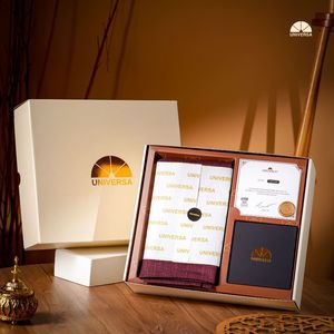 Mens Islamic Modest <b>Gift</b> Set with Prayer Mat Linen Sarong and 99 Bead Natural Stone Tasbih in Elegant Premium Eid <b>Gift</b> <b>Box</b> - Product Image 6