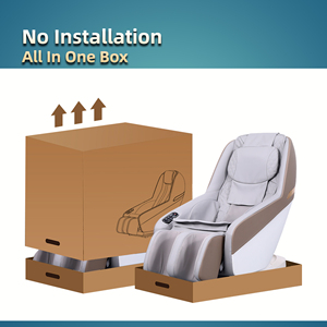 Fauteuil de massage gris intégral avec modes automatiques, technologie airbag zéro gravité, design ergonomique doux pour salon et chambre moderne - Product Image 4