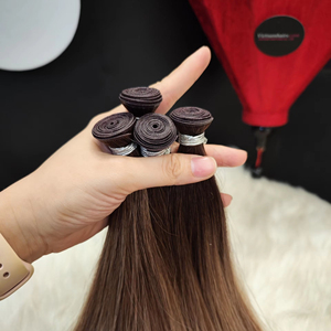 Extensions de cheveux naturels vierges vietnamiens en gros, tissage Genius, cheveux Remy lisses naturels - Product Image 1