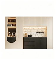 Buffet Modulaire en Bois Massif Français, 5 Étagères Réglables, Design Écologique, Construction Stable, Panneau Surélevé, Meuble de Maison