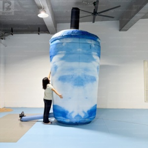Gobelet à smoothie <span class=keywords><strong>gonflable</strong></span> personnalisé de haute qualité de 4 m, gobelet à slush, activation de marque, accessoire de gobelet à boisson <span class=keywords><strong>gonflable</strong></span> pour la décoration de magasin/événement - Product Image 1