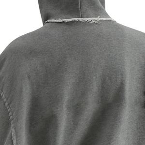 เสื้อฮู้ดดี้ผู้ชายทรงหลวม น้ำหนัก 500 กรัม ผ้าฝ้าย 100% ลุคทำสีซีดสไตล์วินเทจ สีพื้น สตรีทแฟชั่น - Product Image 6
