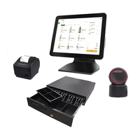 Système de point de vente avec écran tactile de 15,6 pouces, affichage client, terminal de point de vente tout-en-un, caisse enregistreuse, terminal de point de vente pour magasin de détail, restaurant